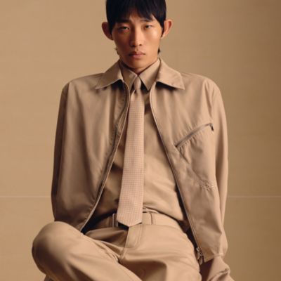 HERMES ネクタイ＆ポケットチーフ ベージュ/ナチュラル - メンズ, ネクタイ・スカーフ・マフラー